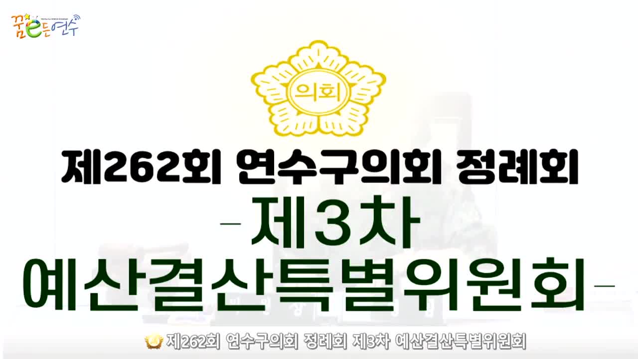 제262회 연수구의회 정례회 제3차 예산결산특별위원회 (2024.6.17.)